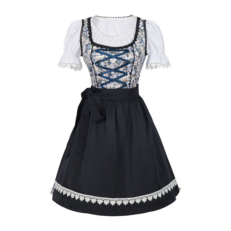 Damska sukienka Dirndl w tradycyjnym stylu ludowym na Oktoberfest i występy sceniczne