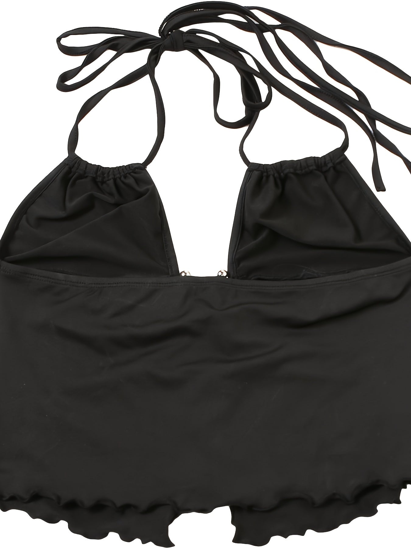 Top da festa alla moda da donna con collo halter, dettaglio ad anello e cut-out per serate e uscite