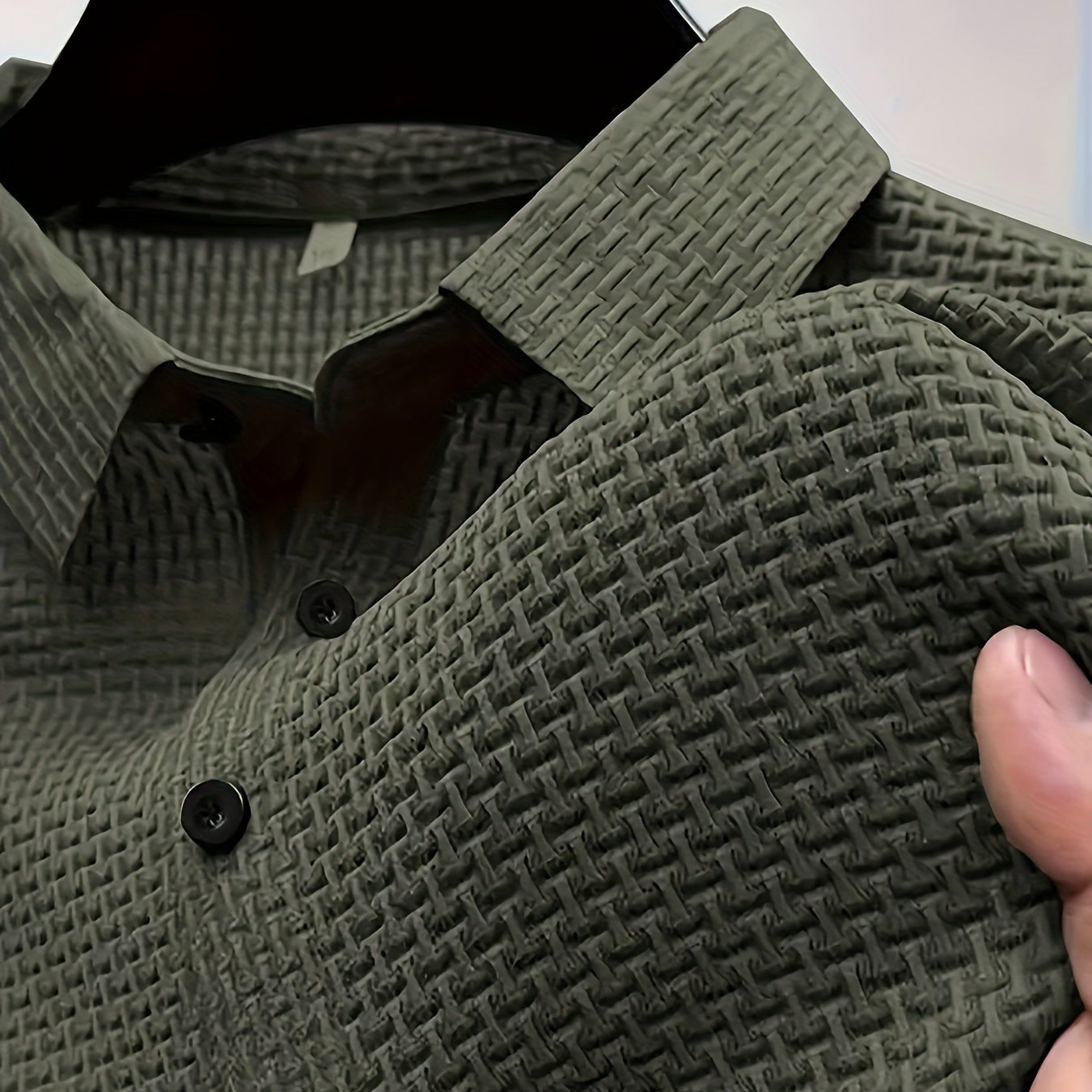 Męska koszulka polo z krótkim rękawem, casual, letni styl, z listwą na guziki