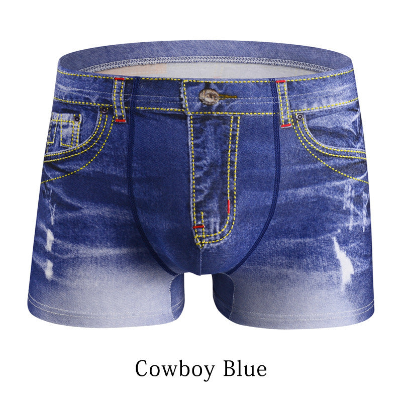 Boxer da uomo in stile jeans – Biancheria intima alla moda per tutti i giorni e il tempo libero
