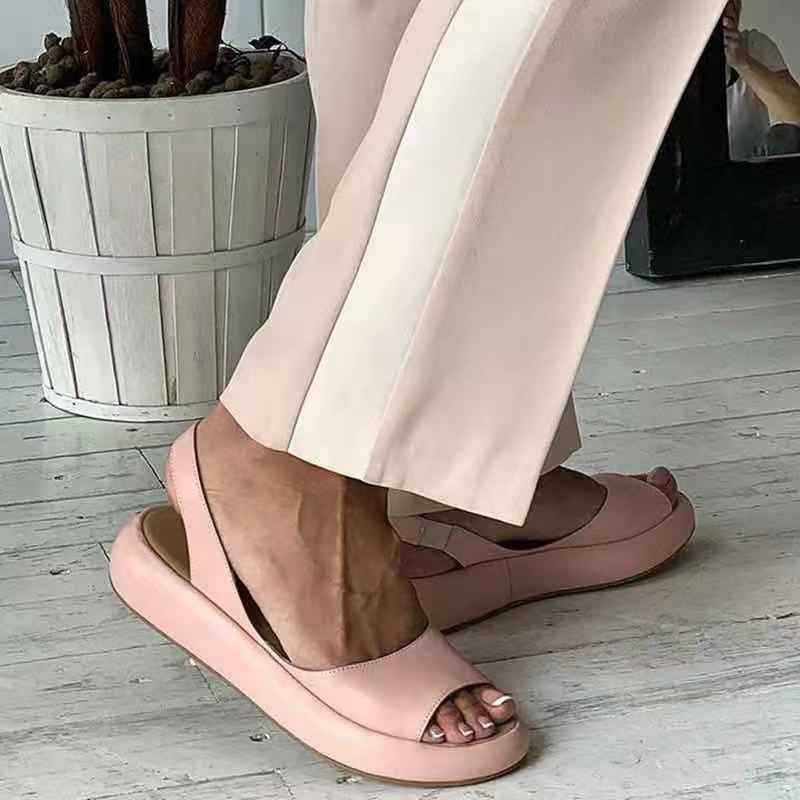Sandales à plateforme avec semelle confortable pour femmes – Chaussures d'été élégantes pour loisirs et quotidien