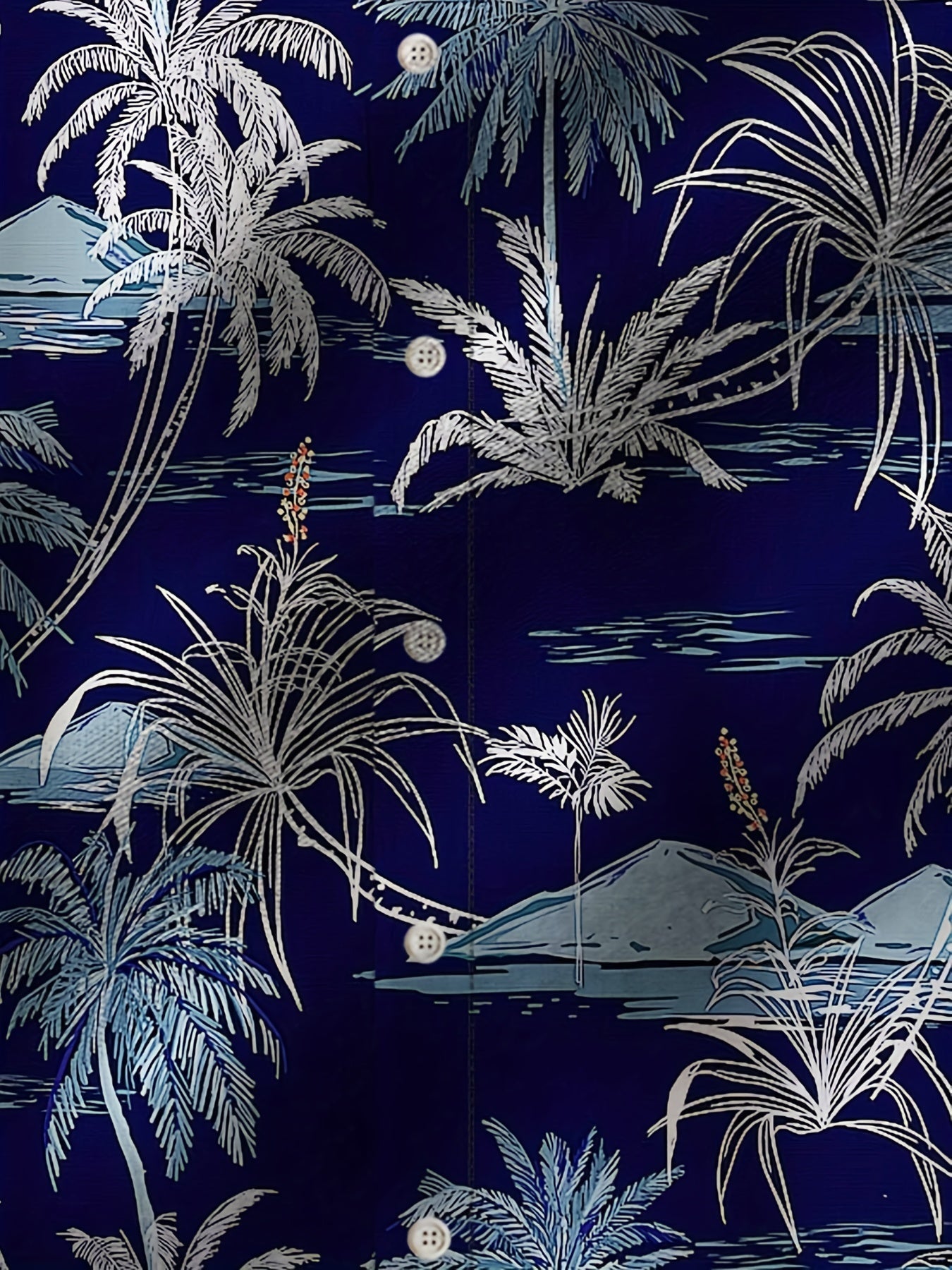 Camicia uomo a maniche corte con stampa tropicale di palme – Camicia estiva perfetta per vacanze e spiaggia