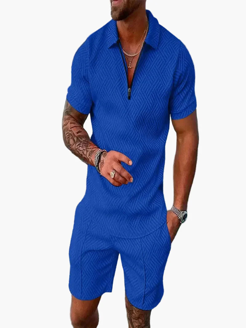 Set polo da uomo casual maglietta a maniche corte & shorts look estivo – Outfit casual per tutti i giorni e vacanze