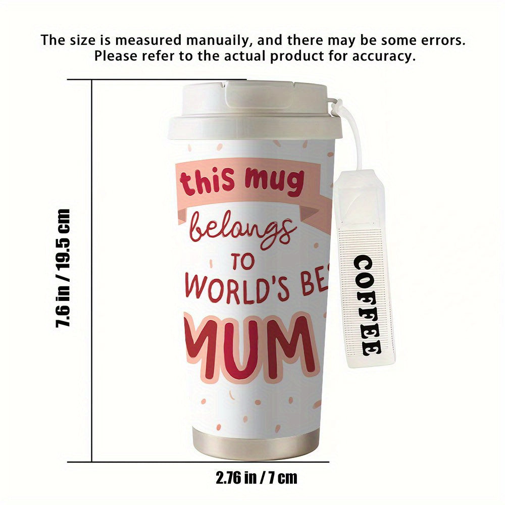 Vaso térmico para mujer con frase – Perfecto para la mejor mamá, vaso de viaje con asa, regalo para el Día de la Madre