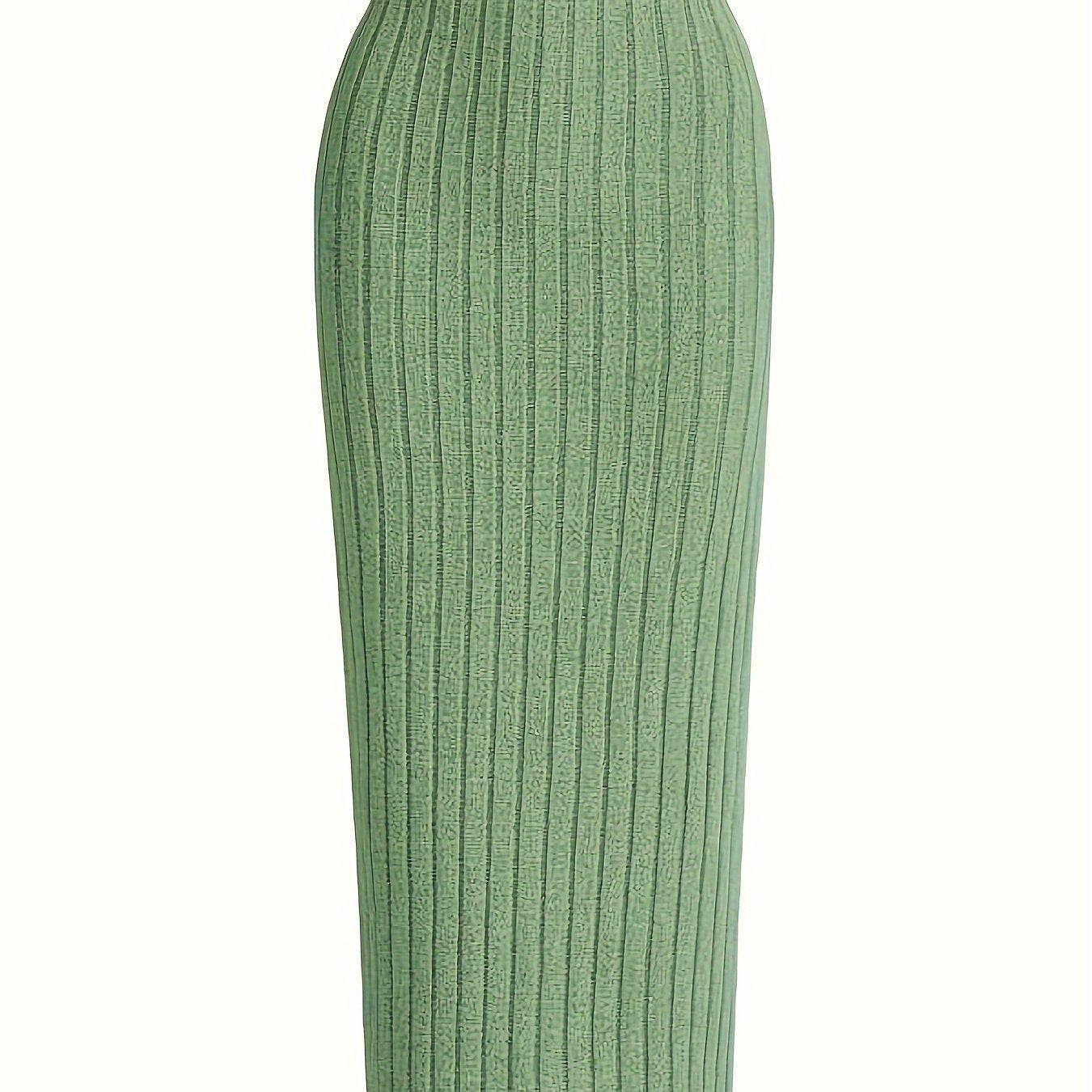Damen Strick-Bleistiftrock mit hohem Bund – Eleganter Alltags- und Büro-Look