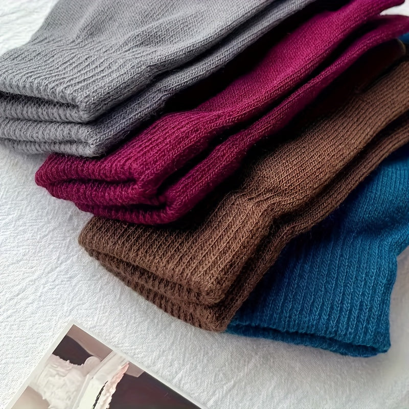 Unisex-strikhandsker med 5-fingerdesign i grå, blå, bordeaux, sort og brun
