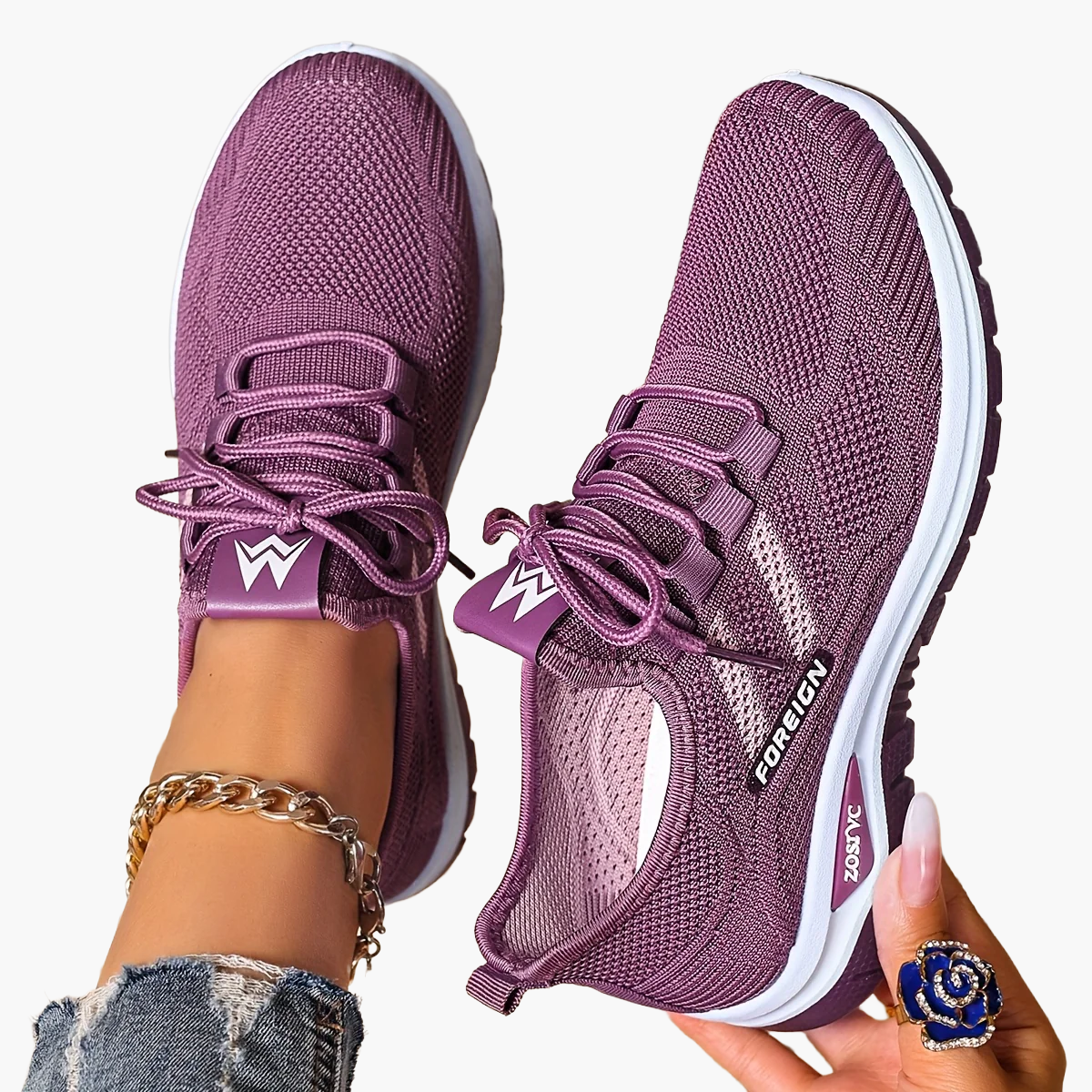Zapatillas deportivas para mujer, casuales, cómodas, ligeras, transpirables, para correr