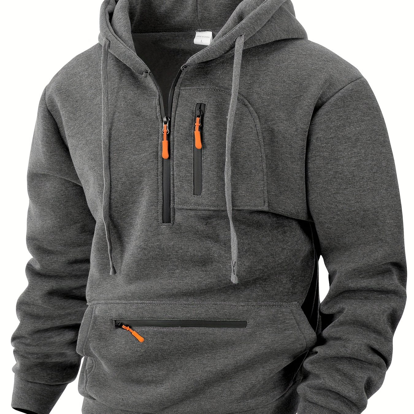 Hoodie mit Reißverschluss, Kängurutasche & Kapuze für Herren