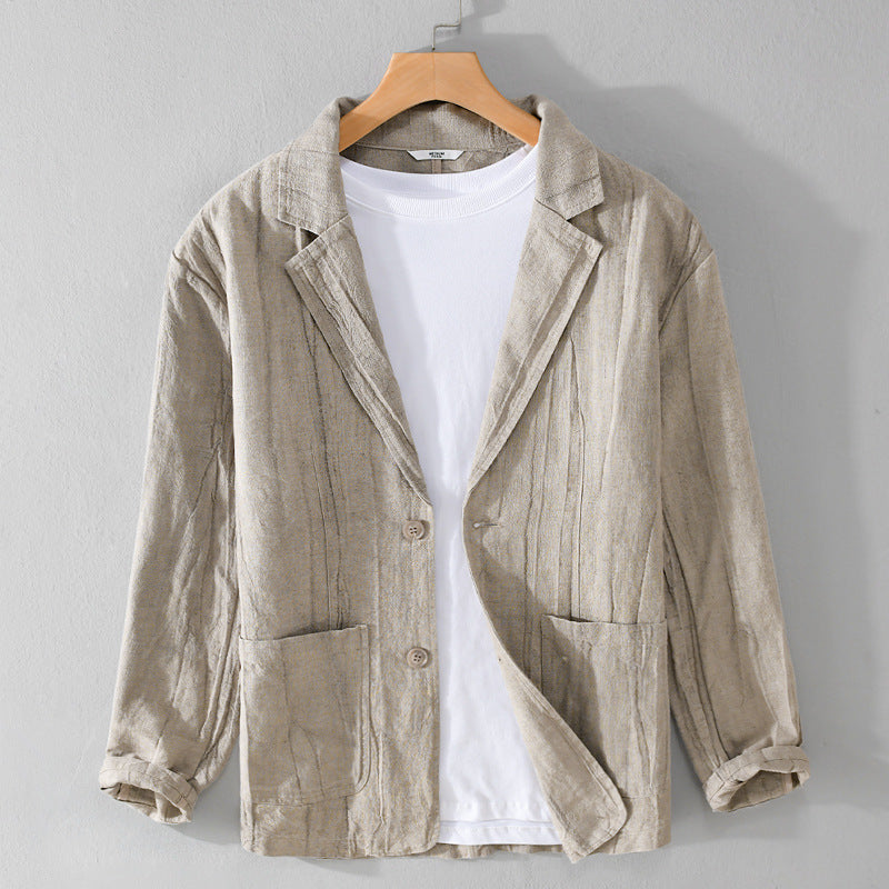 Terry – Stripete herre-casual dressjakke med korte ermer