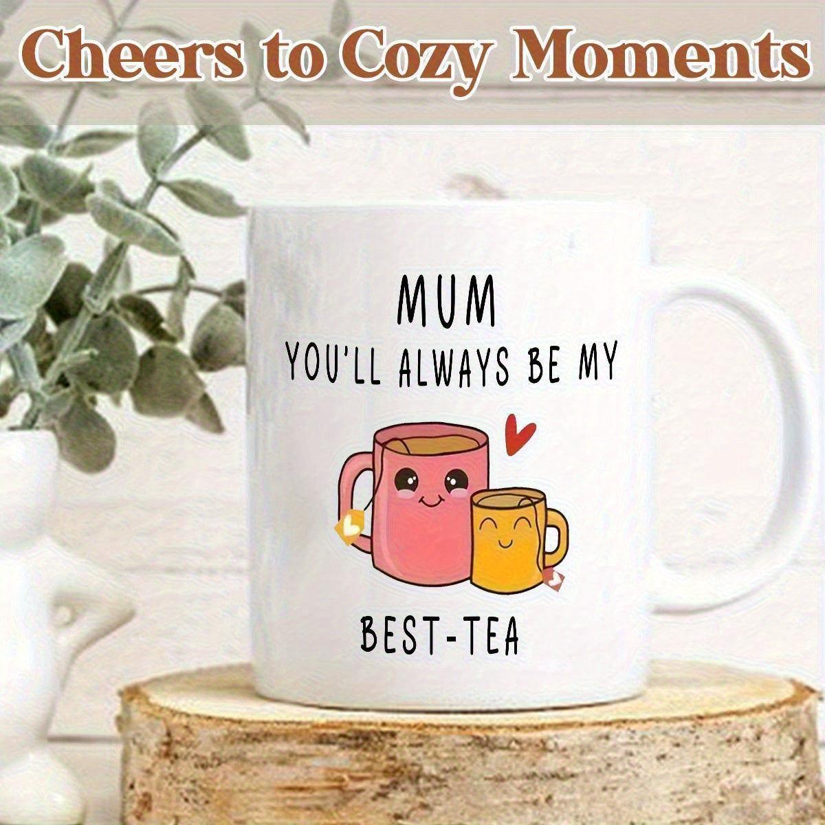 Damen Geschenk-Tasse für Mutter mit Spruch und lustigem Teetassen-Design – Perfekt für Muttertag oder Geburtstag