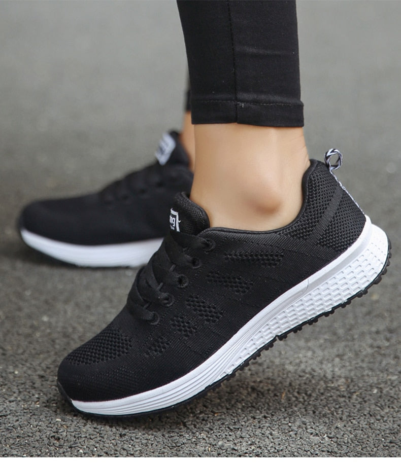 Dame sneakers letvægts sportslige fritidssko til hverdag og fitness