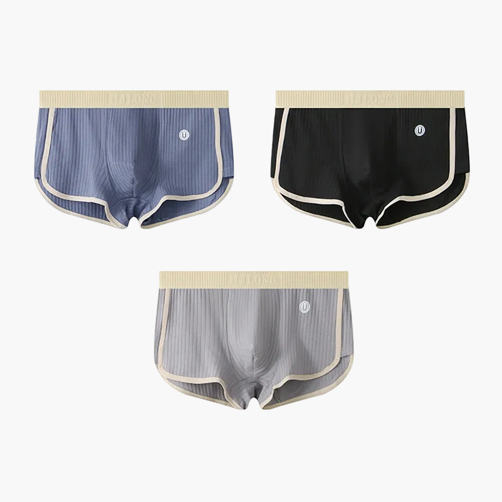 Damen Retro Sportliche Ripp-Slips 3er-Pack – Komfortable Unterwäsche für Alltag und Freizeit