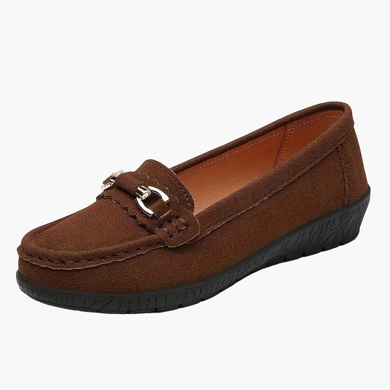 Damen Mokassins Slip-On Bequeme Freizeit Loafer Schuhe für Alltag & Büro