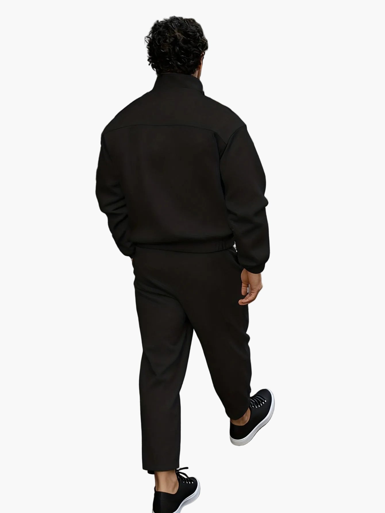 Herr Fritids Träningsdräkt med Dragkedja – Modernt streetwear joggingdräkt för vardag och sport