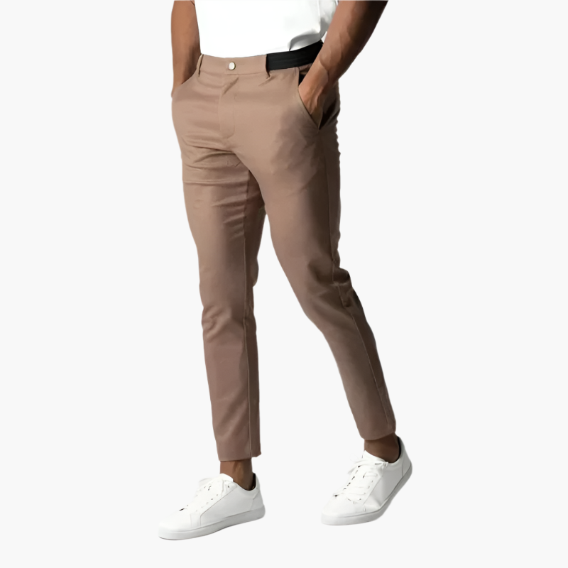 Pantalon chino homme slim fit – Pantalon de loisirs élégant et confortable pour bureau et quotidien