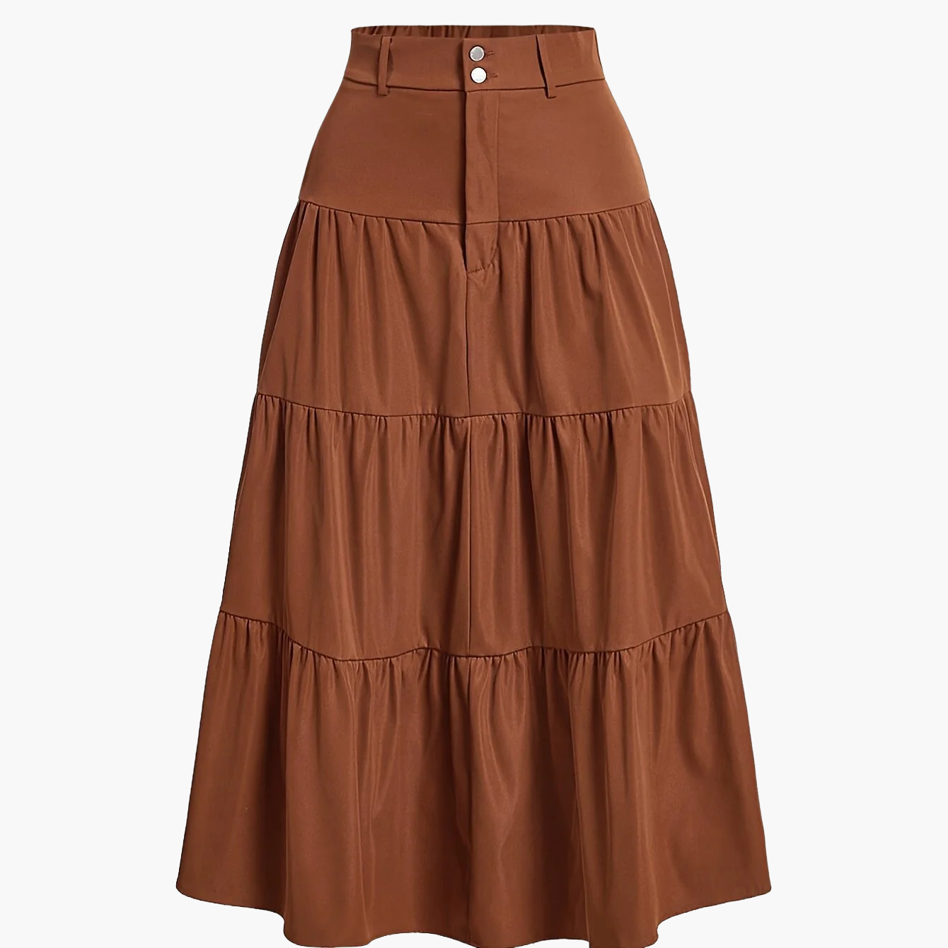 Damen Maxirock mit hoher Taille und Stufen-Design – Eleganter Freizeitrock für Frühling und Sommer