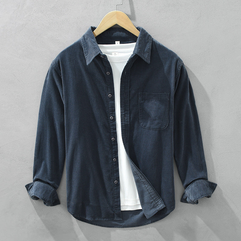 Chemise décontractée rétro pour hommes style japonais – Moderne et décontractée pour le quotidien et le bureau