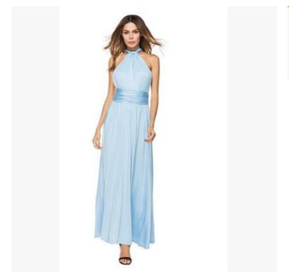 Abito lungo da donna con design schiena scoperta – Abito da sera elegante, versatile, da festa