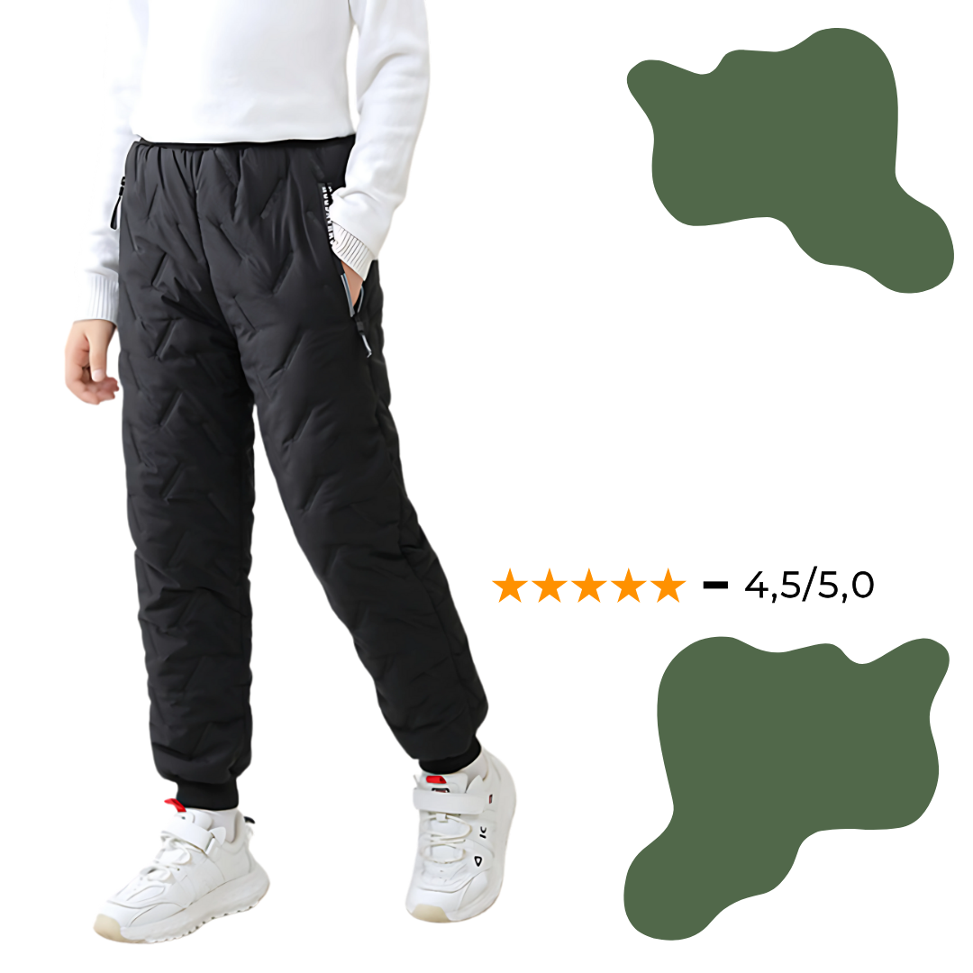 Pantalon thermique d’hiver outdoor enfant – Imperméable et doublé pour garçons et filles – Pantalon de neige sportif pour activités