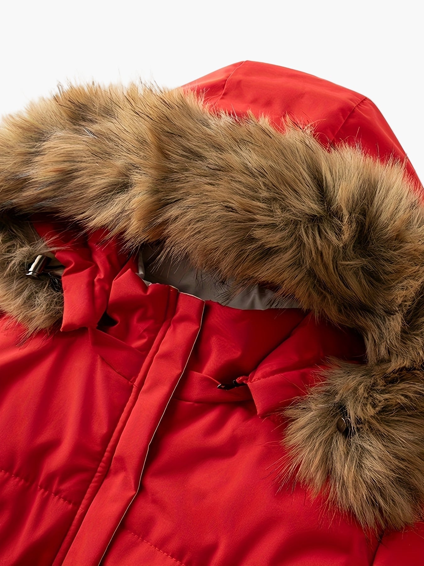 Parka de invierno para mujer con capucha y pelo sintético – Chaqueta cálida y moderna para días fríos