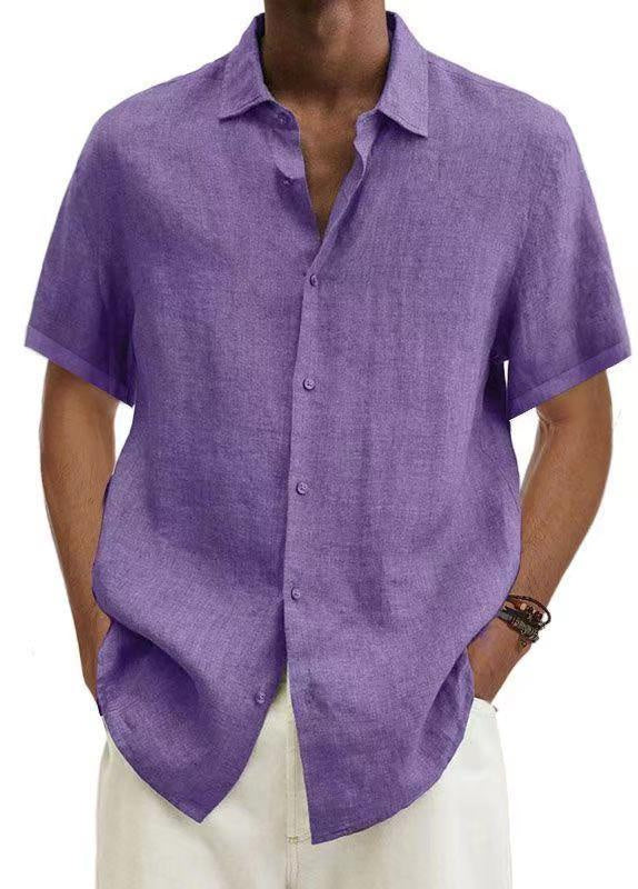 Chemise d'été à manches courtes pour homme – Chemise décontractée de style japonais pour le quotidien, les vacances et les loisirs