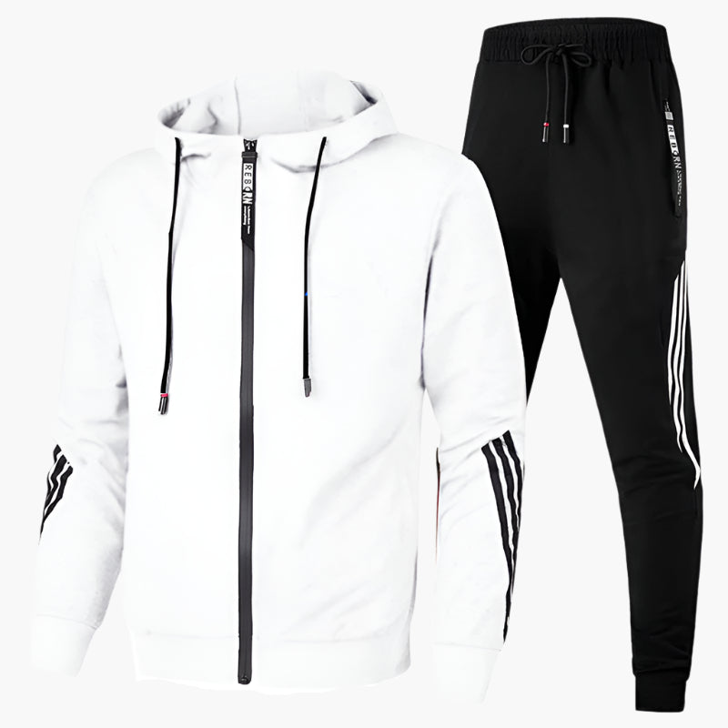 Herr Träningsdress Sportig Modern Fritids Joggingdress Set