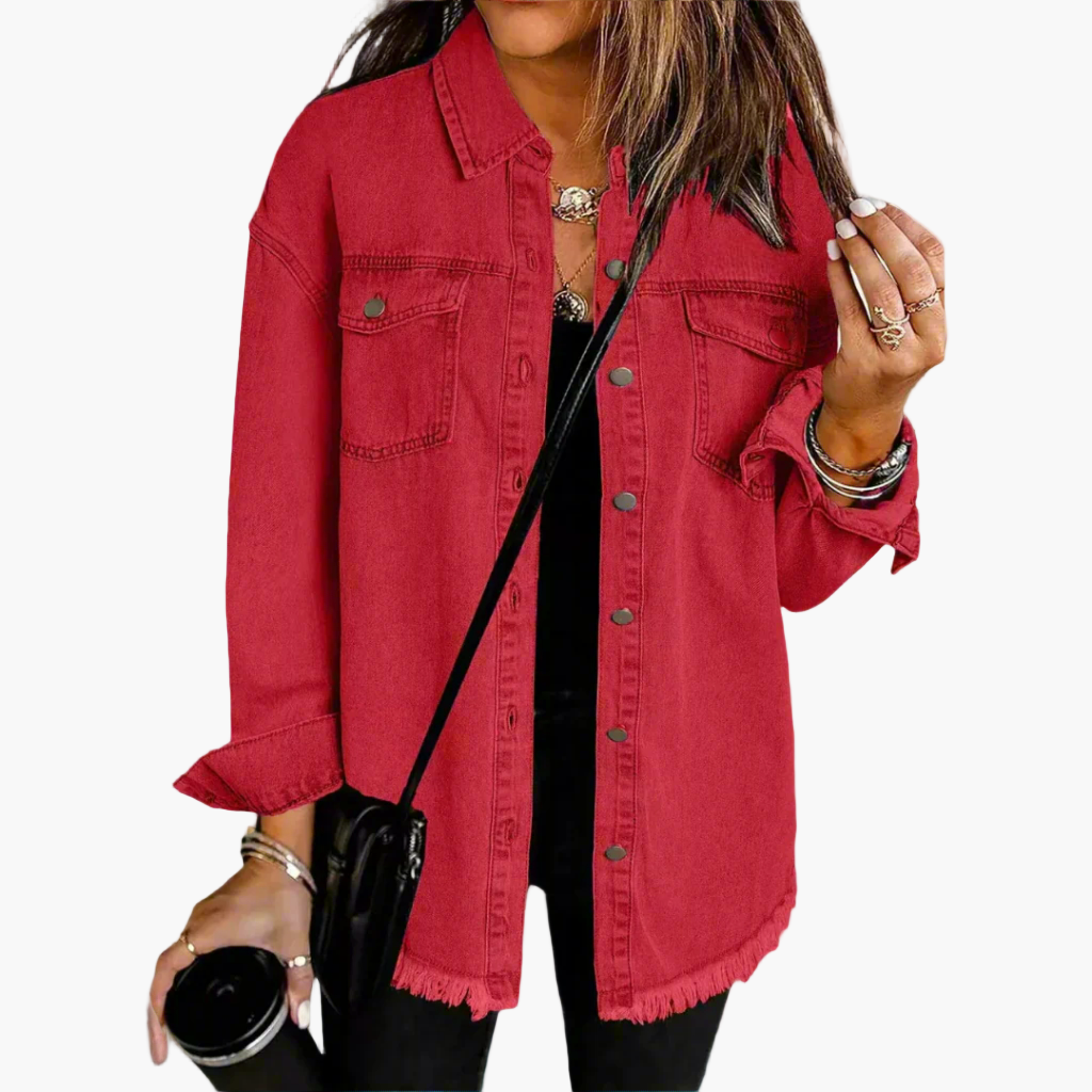 Dame Oversize Jeansjakke – Trendy fritidsjakke i moderne streetstyle