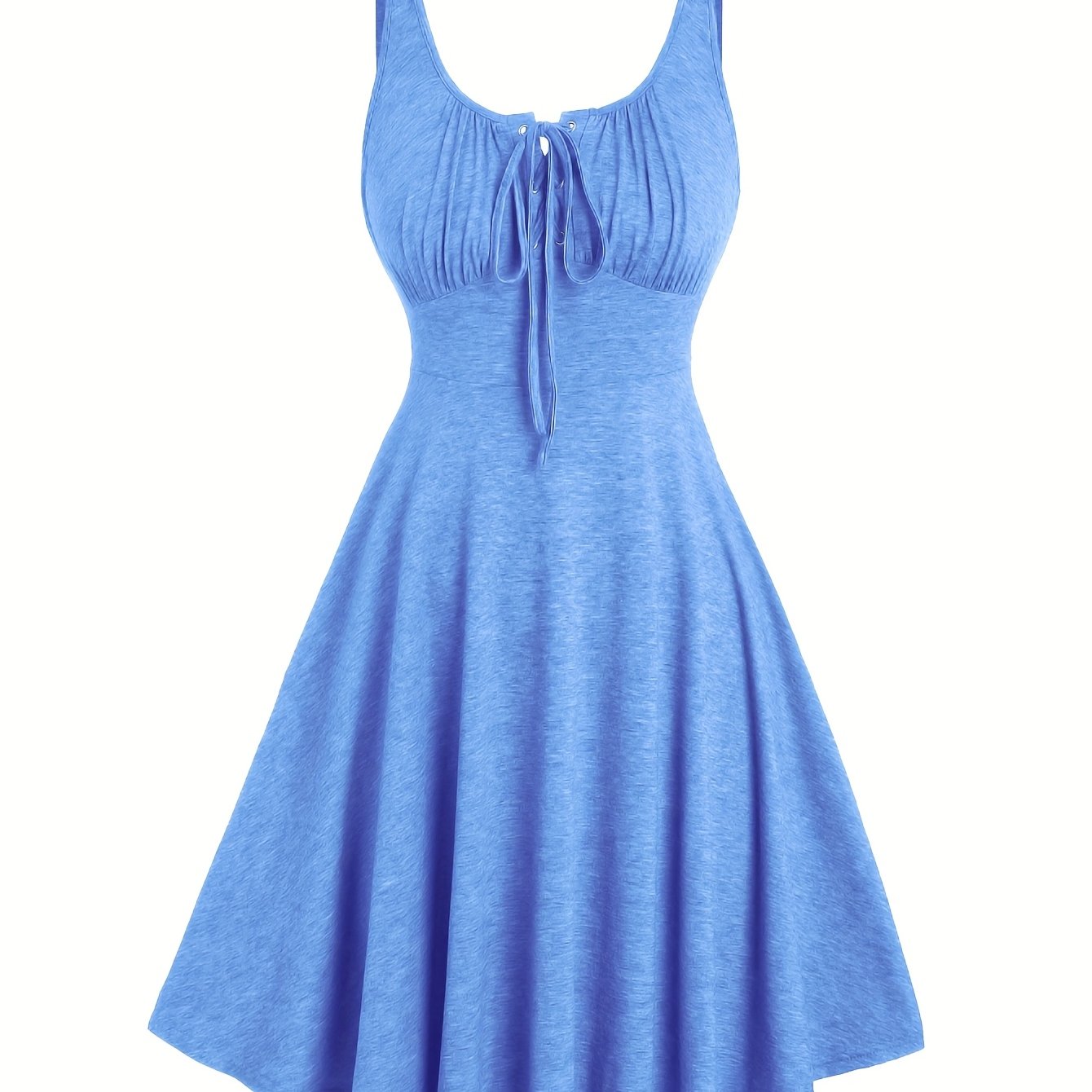 Damen Freizeit Skaterkleid mit Schnürung – Elegantes Sommerkleid für Alltag & Ausgehen