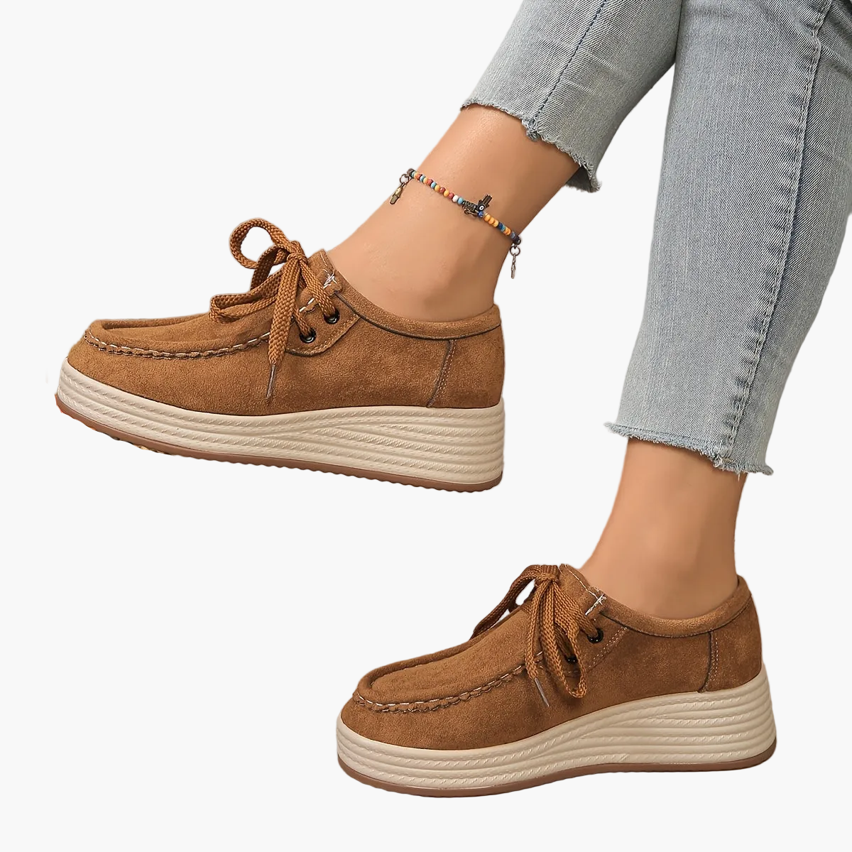 Damen Plateau-Schnürschuhe Freizeit Klassisch Komfort
