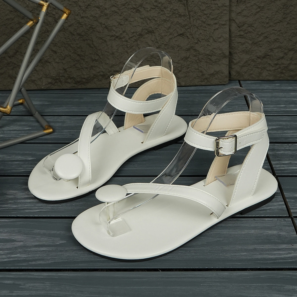 Sandali infradito da donna con cinturino asimmetrico e design moderno – Perfetti per estate e vacanze