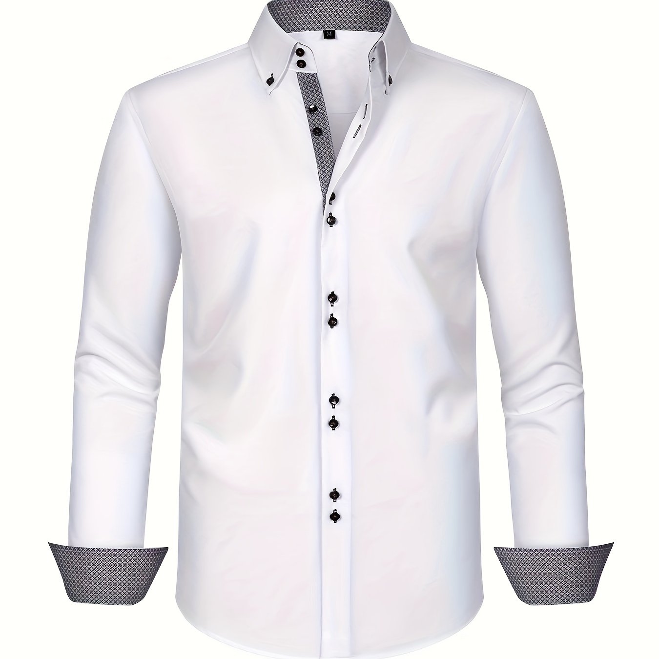 Męska koszula biznesowa casual z długim rękawem nowoczesny elegancki design