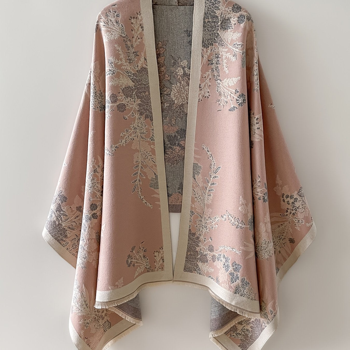 Cardigan kimono femme à imprimé floral – Style bohème élégant pour loisirs et quotidien