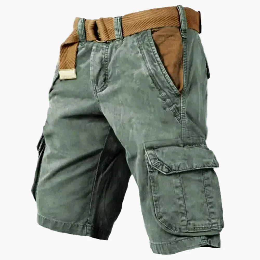 Herren Cargo Shorts – Vintage Stil, Outdoor & Freizeit, mit Cargotaschen