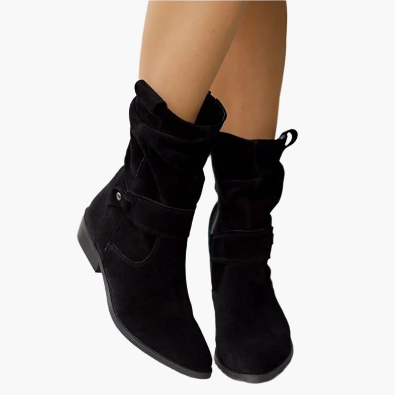 Dames Comfort Enkellaarzen met Rits – Modieuze Vrijetijds- en Dagelijkse Boots