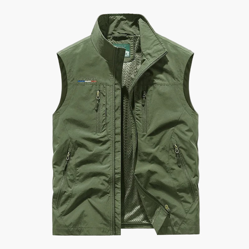 Heren outdoor vrachtgilet – Functioneel mouwloos vrijetijdsgilet voor avontuur en dagelijks gebruik