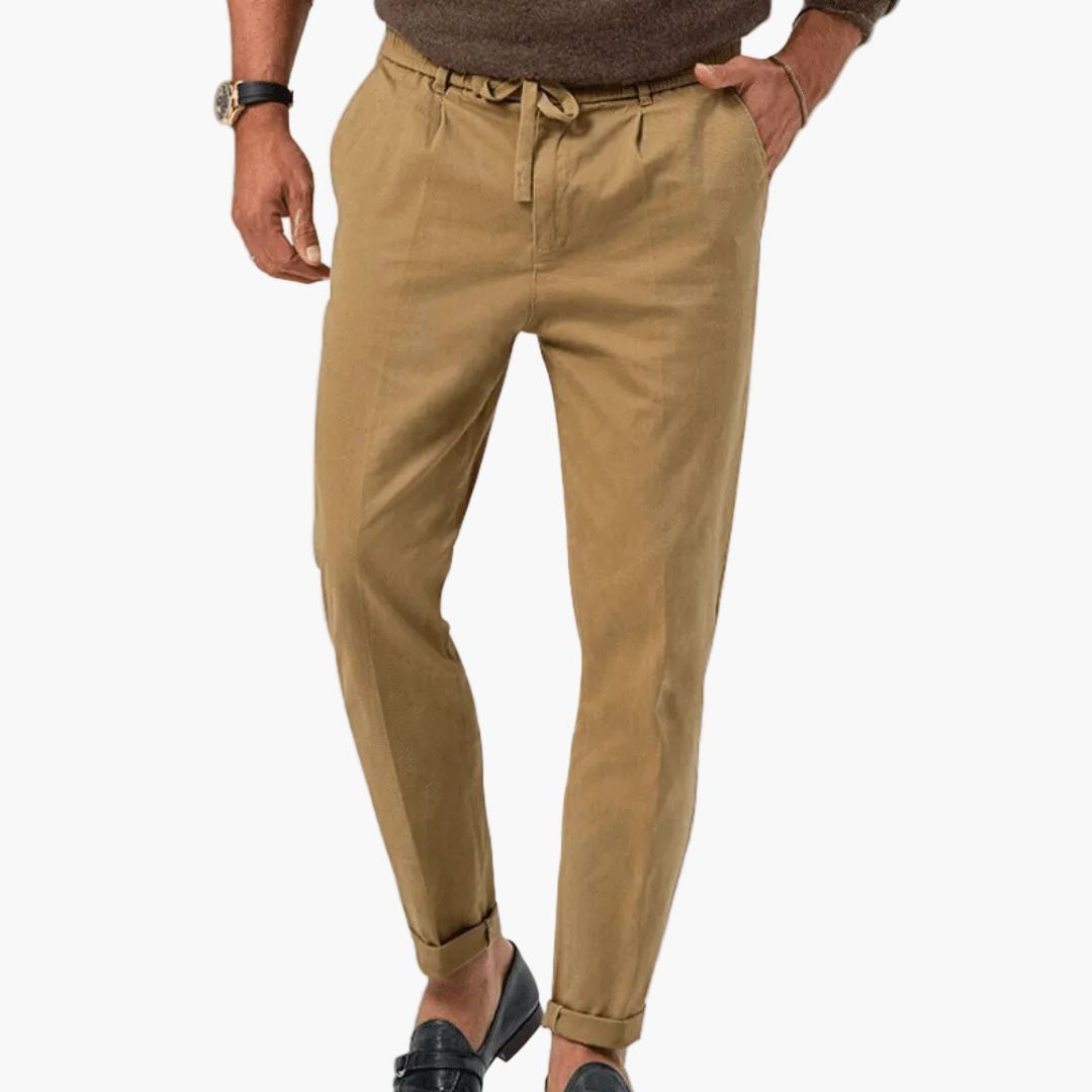 Herre fritidshose med snøre – Elegant business- og casual look