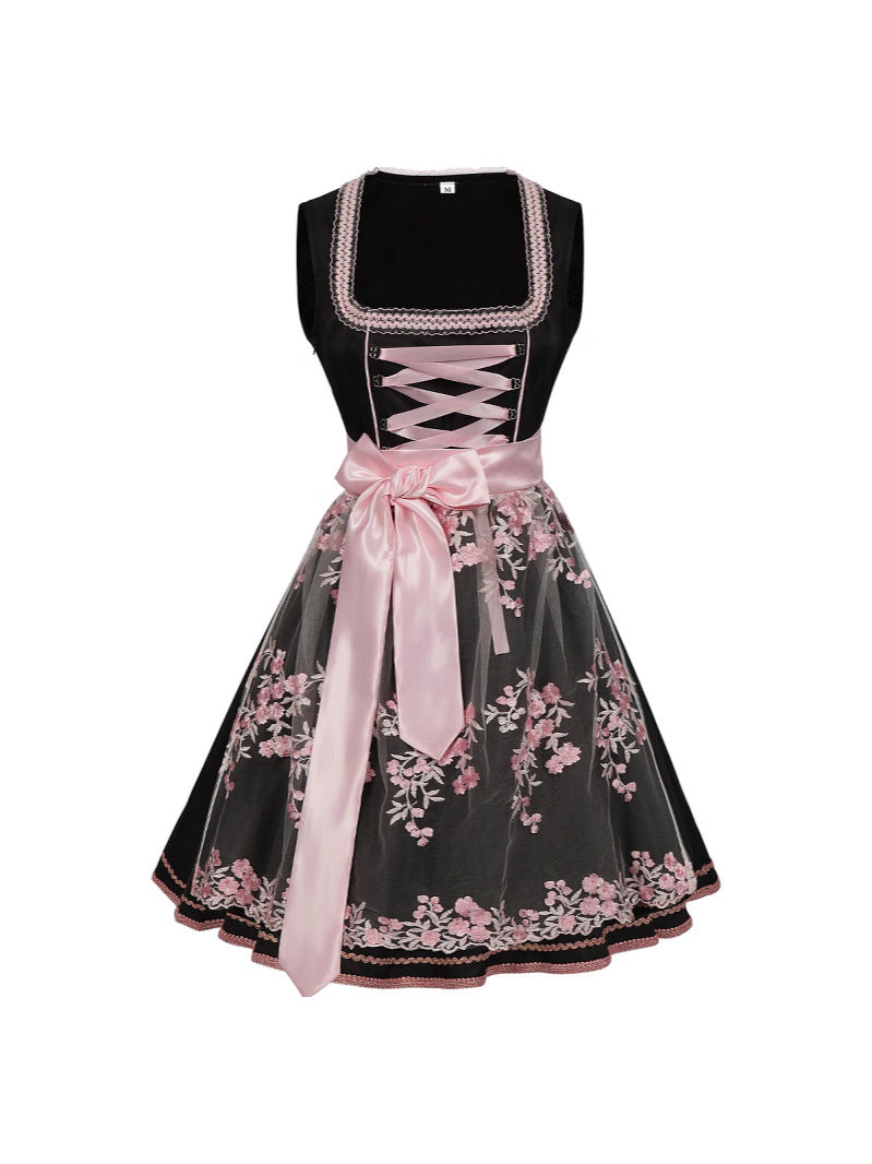 Dame Folkelig kjole Dirndl i retro-stil – Oktoberfest outfit til folkefester og særlige lejligheder