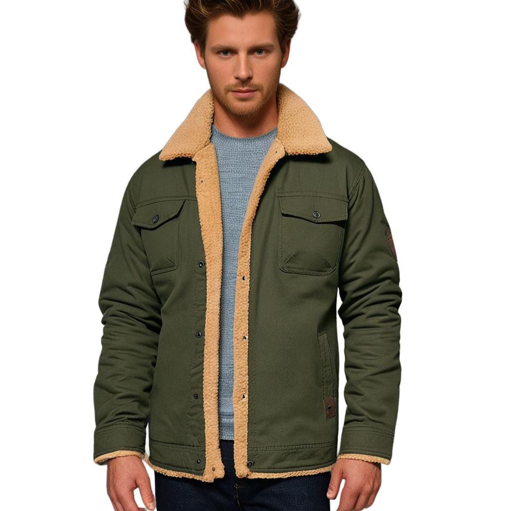 Cazadora Bomber Vintage de Invierno para Hombre, Acolchada y Caliente – Chaqueta Casual con Estilo para Día a Día y Exterior