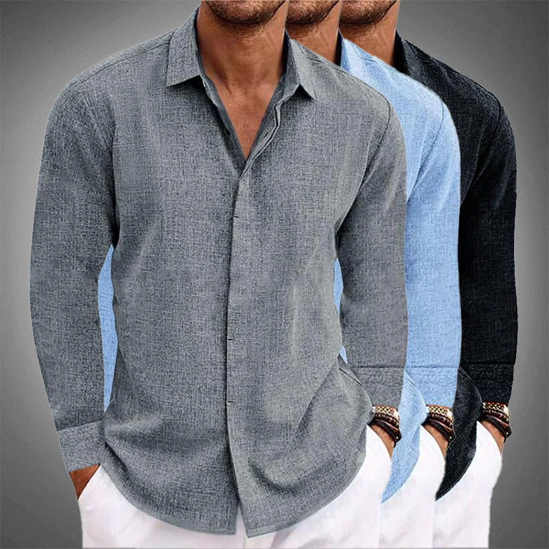 Herren Freizeithemd Langarm Modern Klassisch Alltag & Business