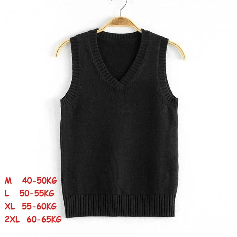 Unisex-strikvest med V-udskæring, uden ærmer