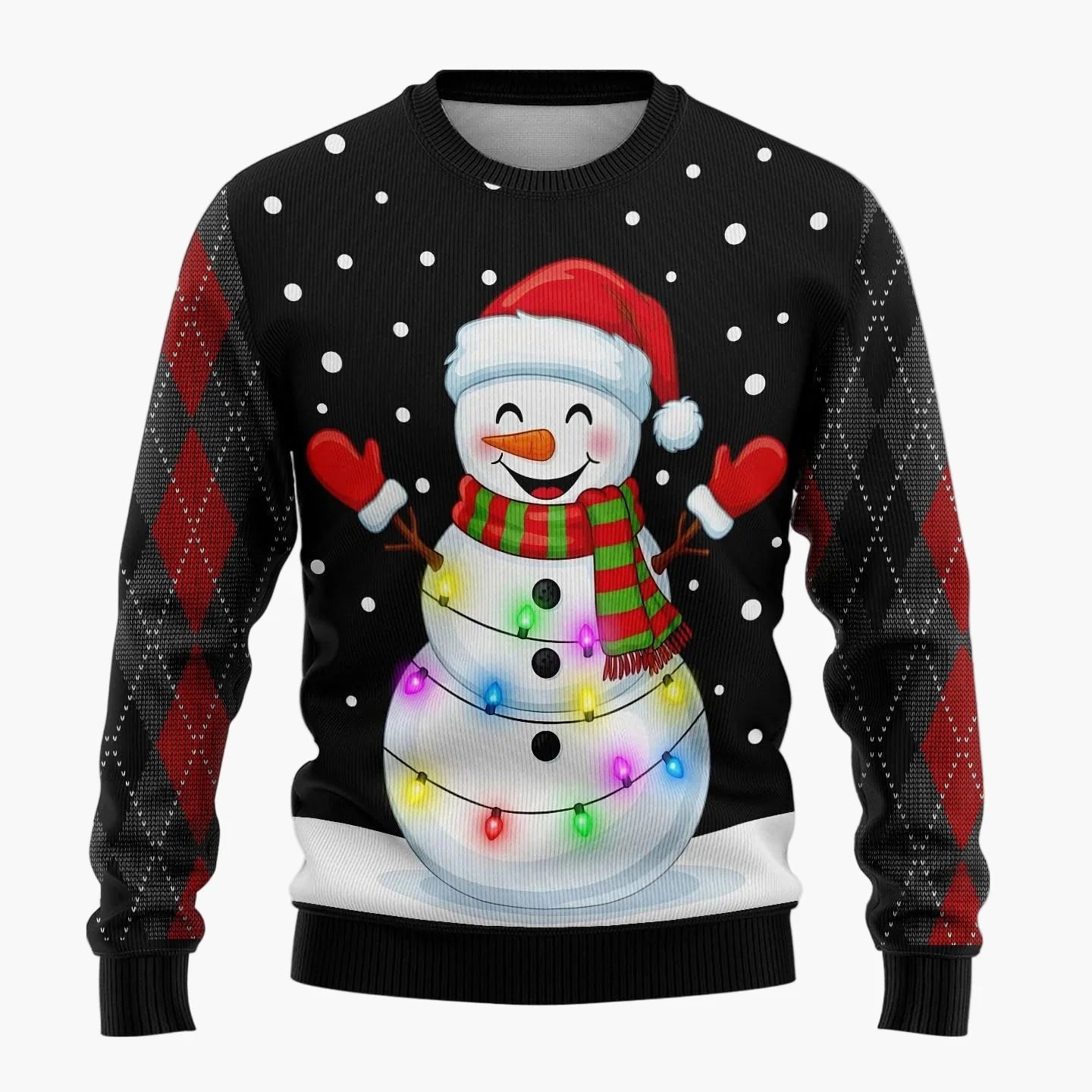 Jersey navideño divertido Ugly Christmas Sweater para hombre con motivo de Santa travieso para fiestas