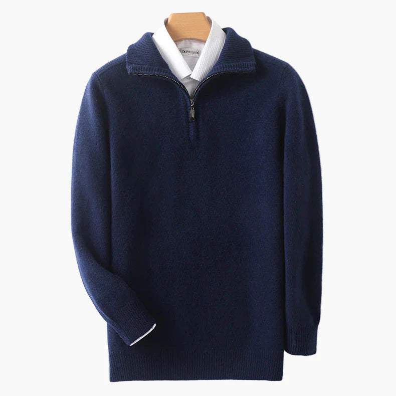 Herre halv-zip trøje – Klassisk stil til hverdag og fritid