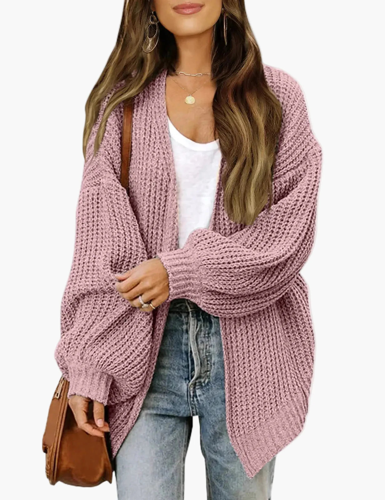 Damen Strick-Cardigan im lässigen Oversize-Stil – Perfekt für Alltag und Freizeit