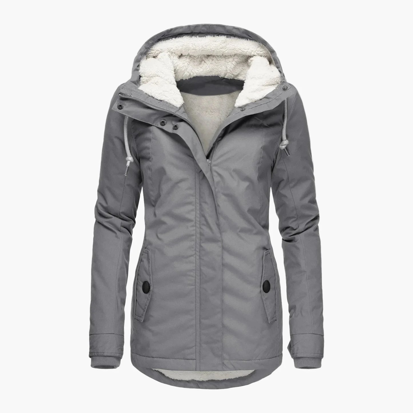 Giacca invernale da donna con cappuccio – Parka alla moda per tutti i giorni e tempo libero