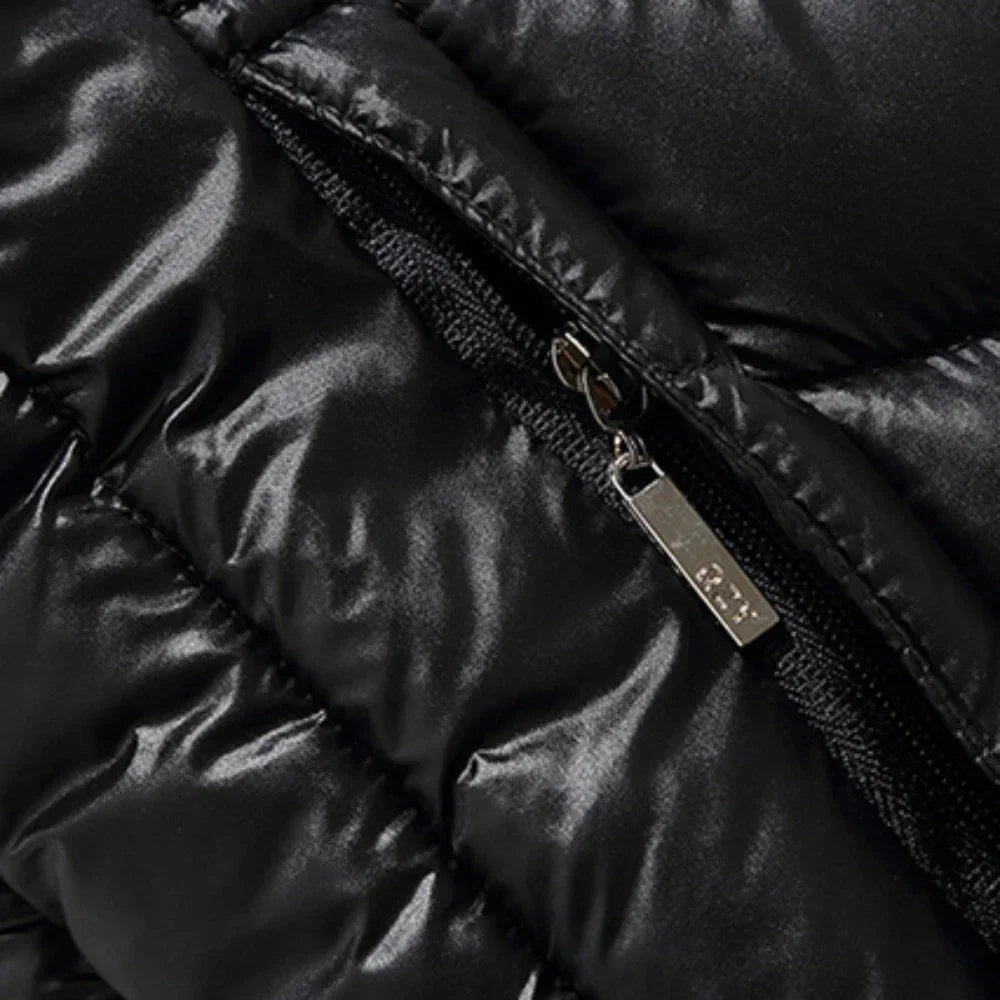 Herre Quiltet jakke vinter dunlook Plus Size, casual outdoorjakke til hverdag og fritid