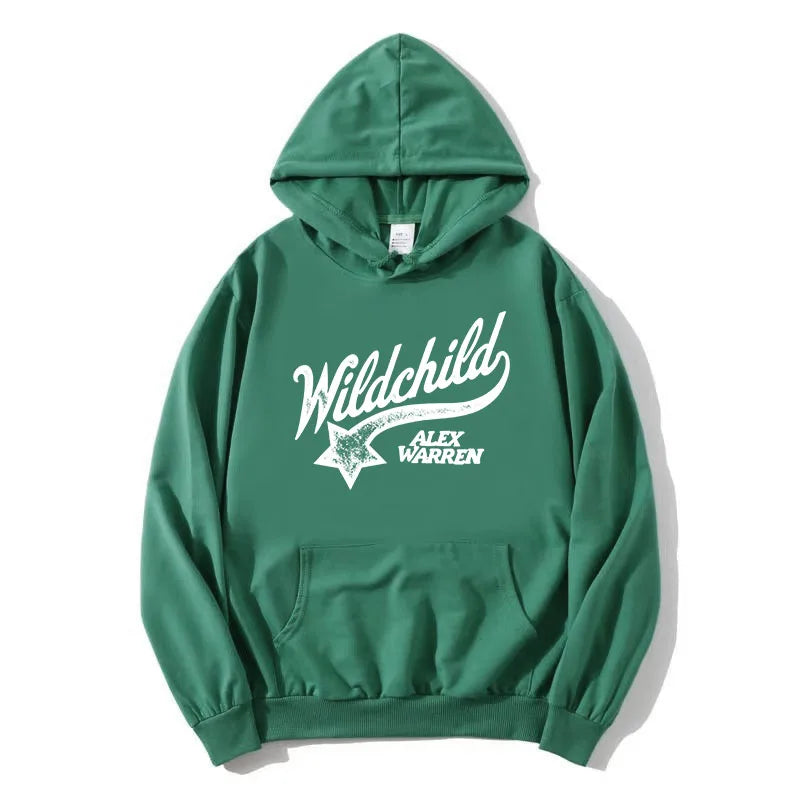 Sudadera unisex con capucha y estampado «Wildchild» y estrellas