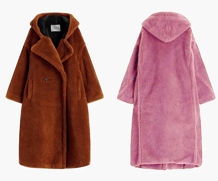 Damen Oversize Kapuzenmantel im Streetstyle für Herbst und Winter