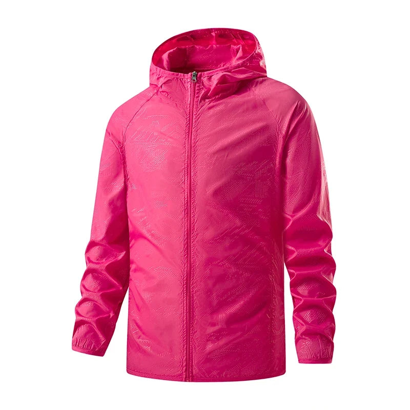 Leichte Kapuzenjacke Unisex Reißverschluss Windjacke