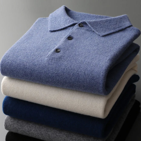 Męski premium polo sweter – Klasyczny styl do pracy i na co dzień