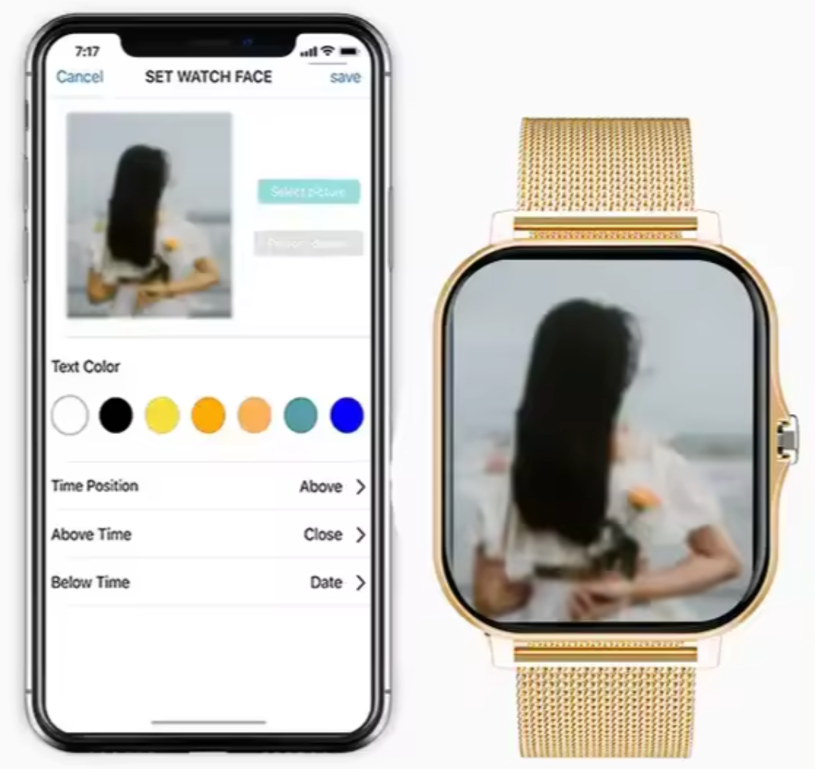 Dame smartwatch fitness tracker med sundhedsfunktioner og notifikationer – Stilfuldt ur til hverdag, sport og wellness